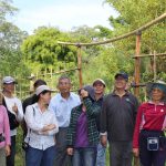 Bamboo workshop completed the fence around the garden and gateway features