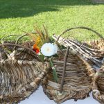 Basket weaving with banana stem fibres